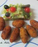 Croquetas de jamón y boletus