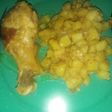 Pollo con papas a la mostaza y al limón