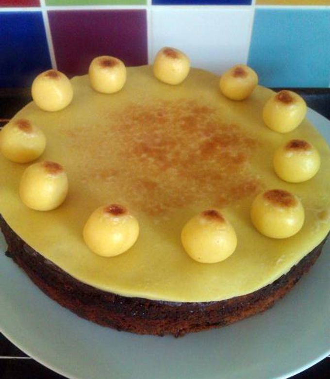 A picture of Vickys Easter Simnel Cake, GF DF EF SF.
