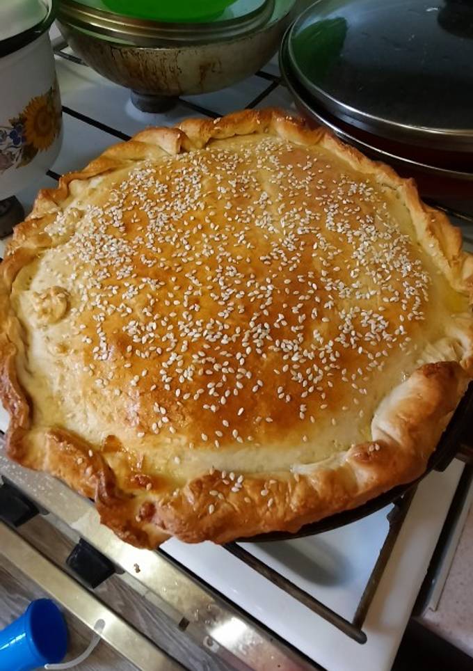 Пирог с картошкой и мясом
