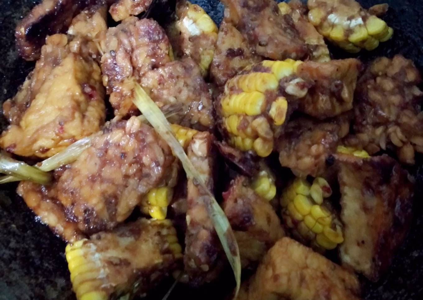 Tempe Tahu bacem asam manis non MSG