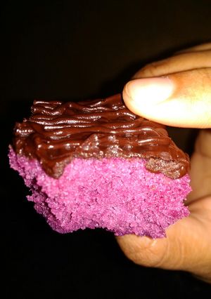 Foto resep Brownies Ungu 3 telur Kukus