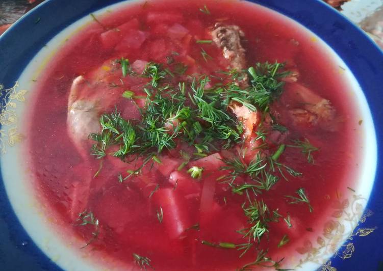 Борщ с курицей