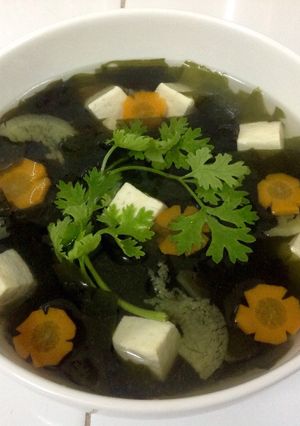 Hình của món Canh Rong Biển Chay.