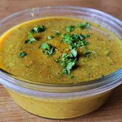 A picture of Green Pigeon peas curry.