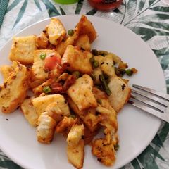 A picture of Bread upma.
