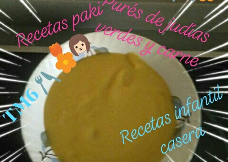 Recetas caseras infantil TM5 🍴 puré de judías verdes y carne