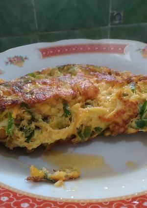 Foto resep 15. Telur dadar wortel dan daun bawang