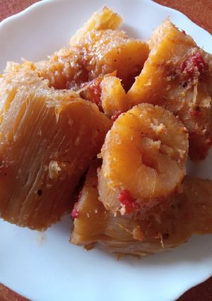 A picture of Fried Coconut Cassava.