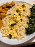 Cous cous, uova strapazzate, zucca ed erbette 🎃🍳🥬