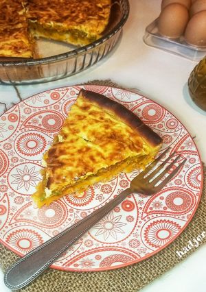 صورة لوصفة كيش بالخضر😋