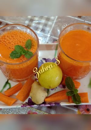 A picture of Carrot,Ginger & Lemon juice.
