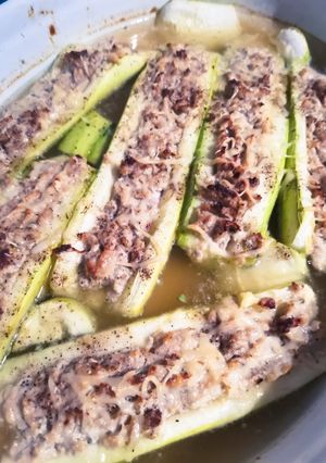 Une photo de Courgette farci au thon/Boursin®️