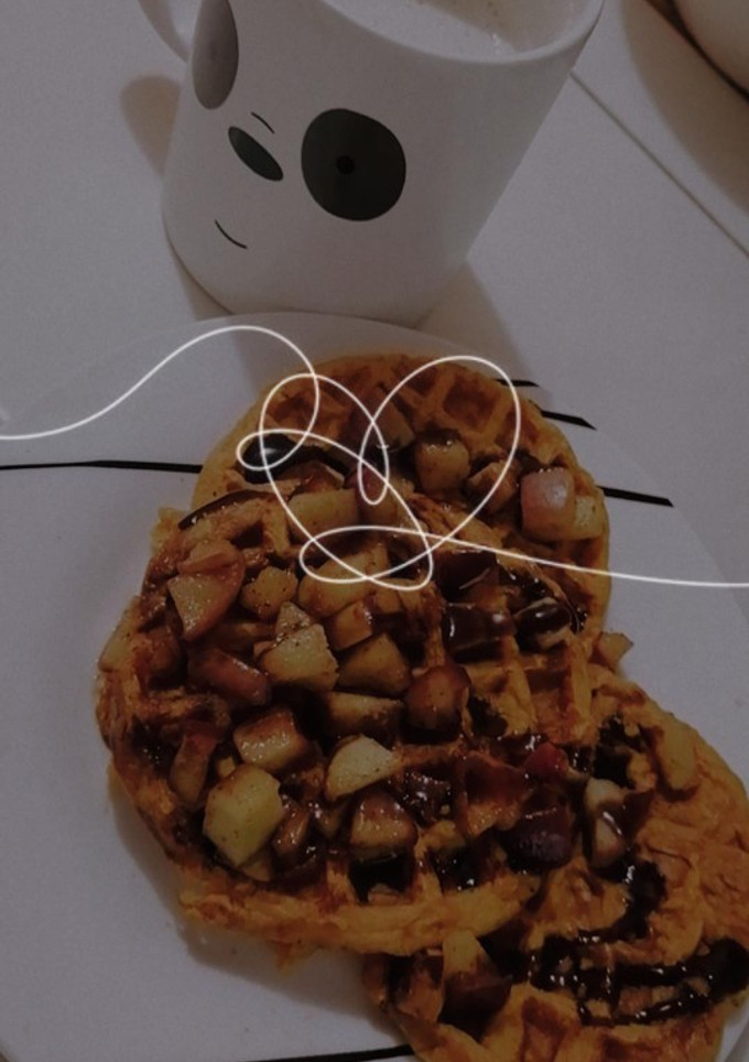 Una foto de Waffles de calabaza🧡