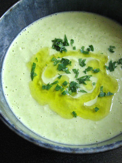 A picture of Creamy Edamame Soup.