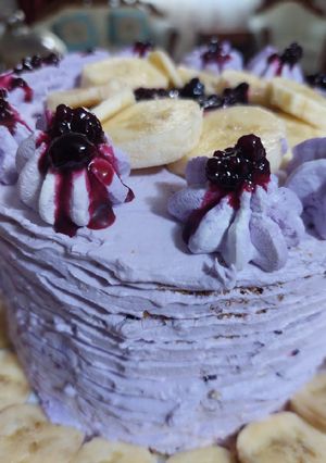 عکسی از دستور تزئین کیک اسفنجی🎂🎂🍰🍰