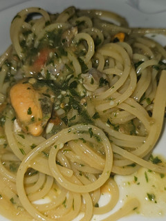 Una foto de Spaghetti en salsa verde