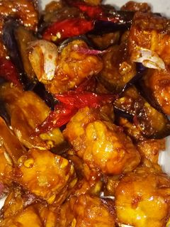 Foto resep Oseng tempe terong ungu