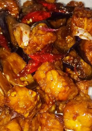Foto resep Oseng tempe terong ungu