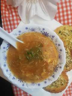 A picture of Hot and sour soup.