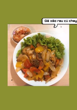 Hình của món Gà xào rau củ cay.