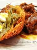 Ternera en asado con nido de patatas