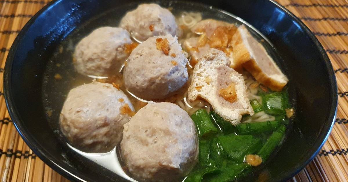 Resep Bakso Kenyal Daging Sapi Mix Ayam Tanpa Tepung Oleh Endang