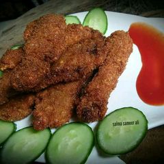 A picture of Crispy fried finger fish pakora.