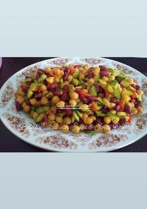 A picture of Beans Salad with Sweet & Sour Dressing.