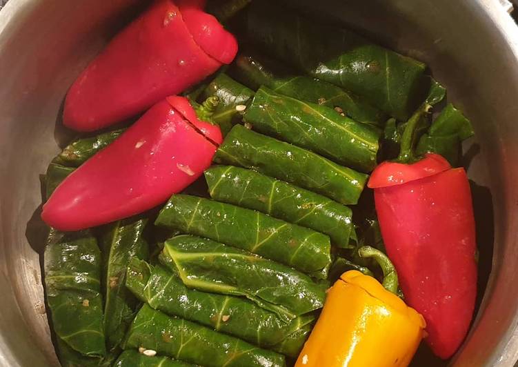 Recipe of Speedy Stuffed Spring Greens and Peppers