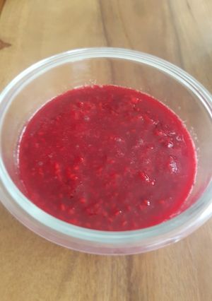 Une photo de Coulis de framboise