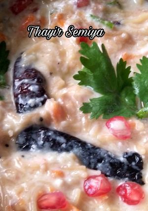 A picture of Thayir Semiya / Curd Vermicelli.