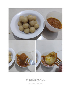 Foto resep Cilok keju bumbu kacang free gluten (tepung mocaf)