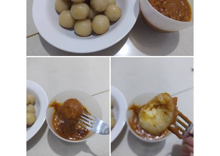 Resep Cilok keju bumbu kacang free gluten (tepung mocaf) yang Sempurna