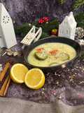 Kotosoupa Avgolemono - Hähnchensuppe mit Ei-Zitrone-Soße