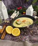 Kotosoupa Avgolemono - Hähnchensuppe mit Ei-Zitrone-Soße
