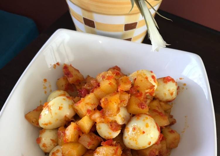 Kentang Balado Telur Puyuh