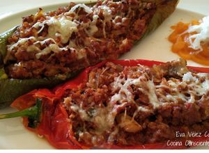 Foto principal de Pimientos rellenos de seitán y tupinambo
