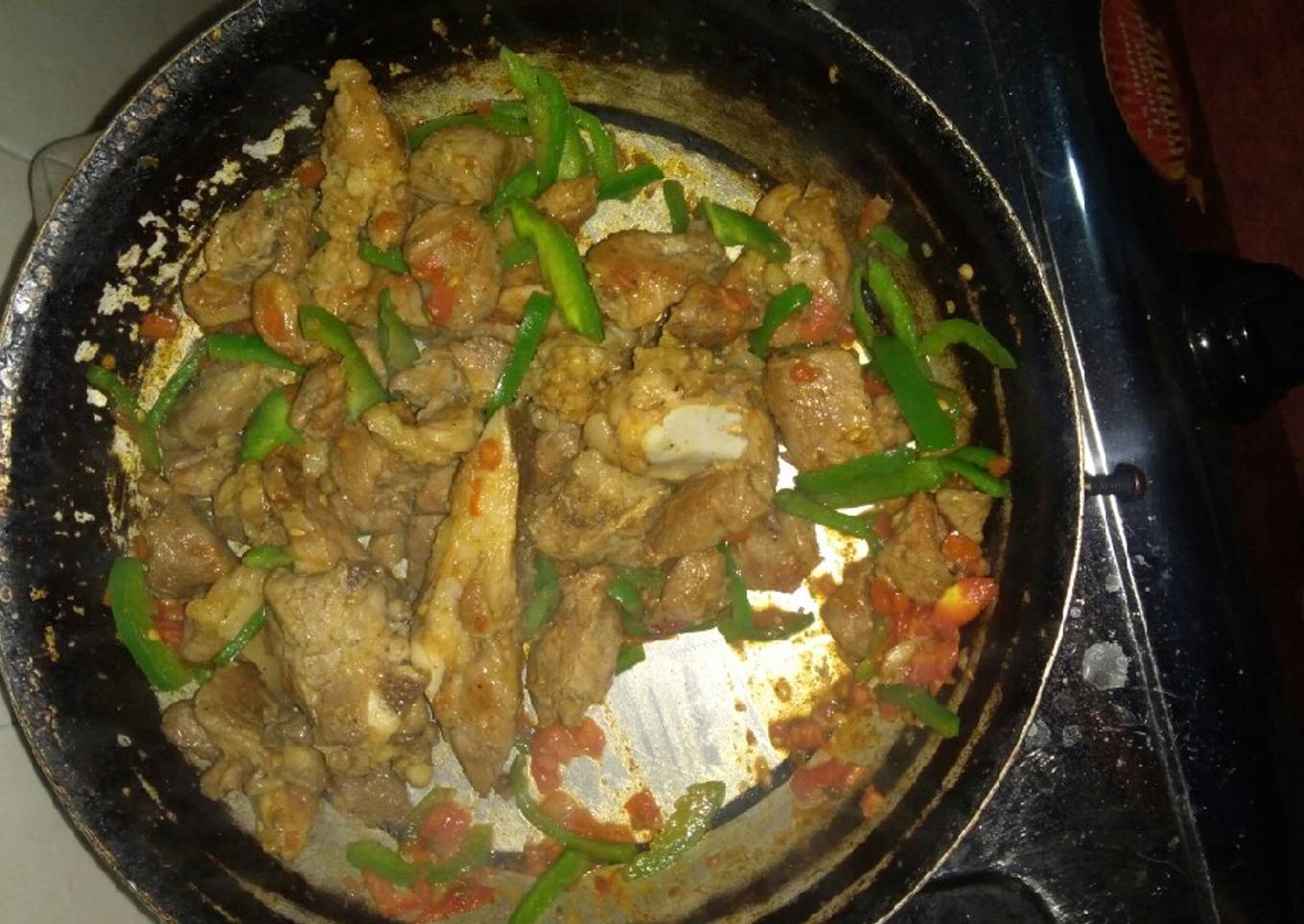 Dry fry pork