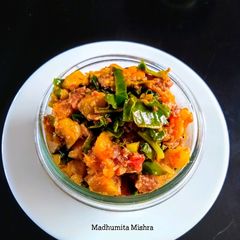 A picture of Poi Chhencheda (veg) from Odisha.
