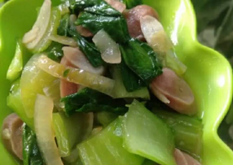 Resep Pokcoy Sosis Saus Tiram Enak dan Antiribet