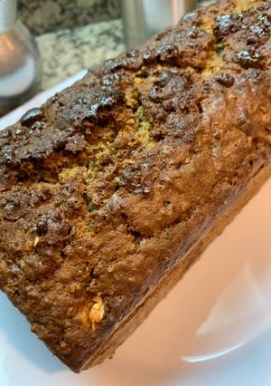 Una foto de Budín de banana y nueces