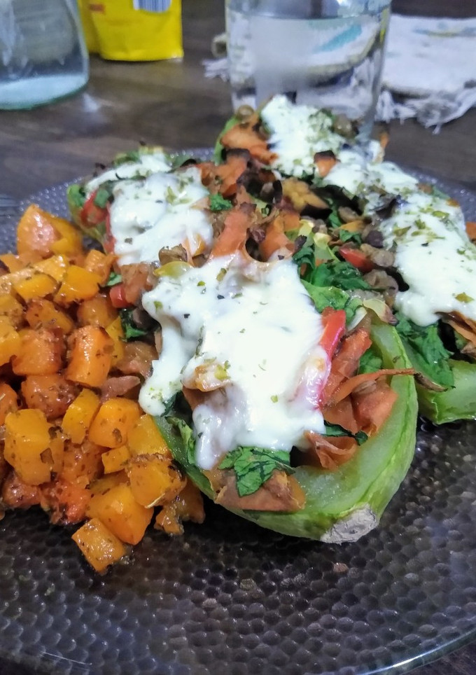 Una foto de Zapallito zucchini relleno
