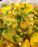 Đậu non, tempeh chiên sốt nấm kim châm