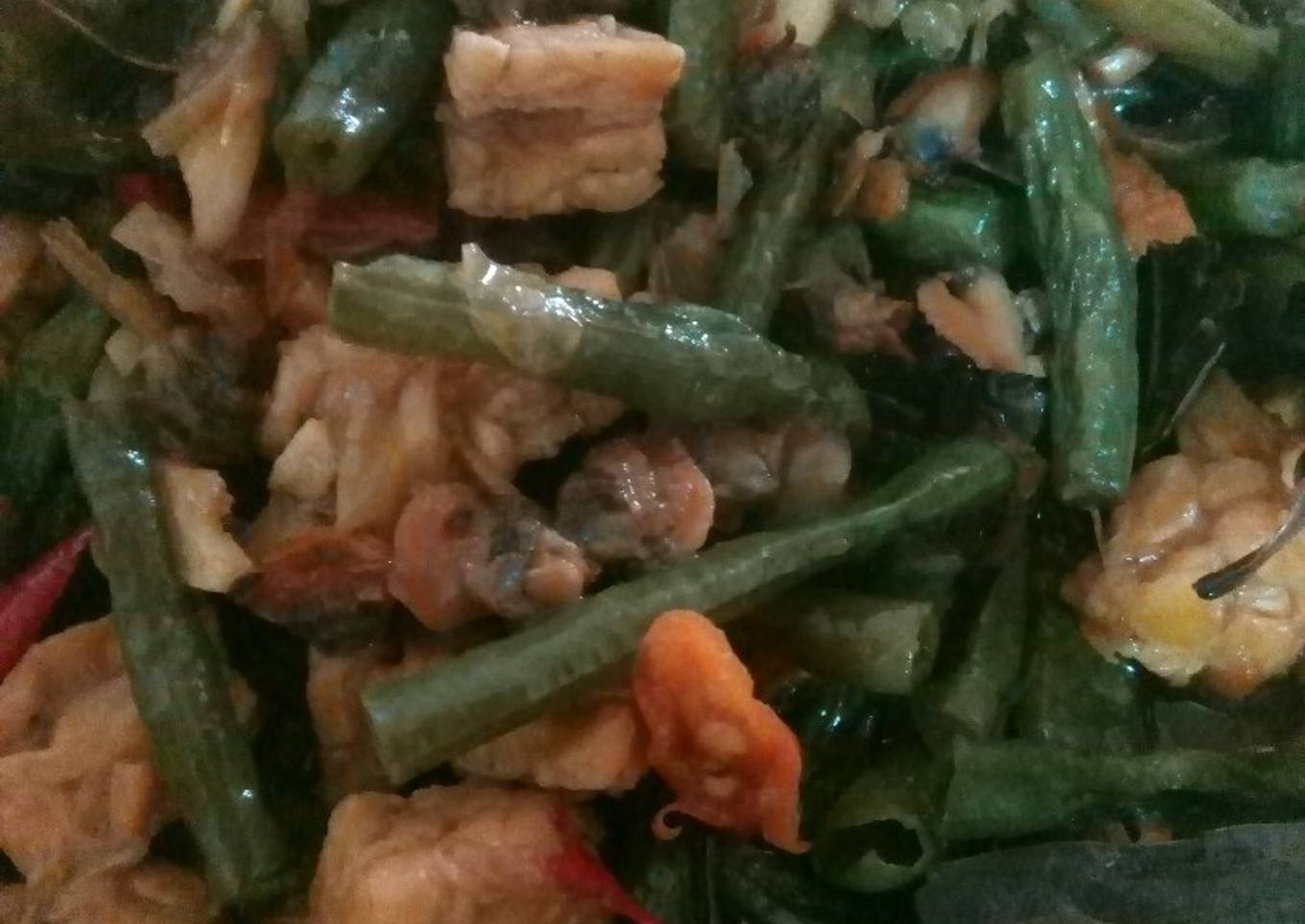 Tumis kacang panjang seafood special kerang #5resepterbaruku