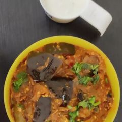 A picture of Curd brinjal gravy.