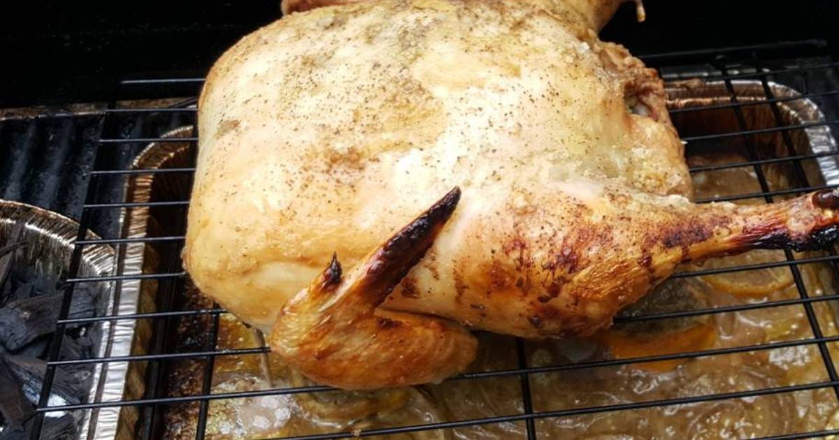 roast chicken in grill