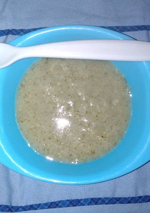 Foto resep MPASI 8M - 4🌠 (Nasi, Bayam, Udang, Tempe)