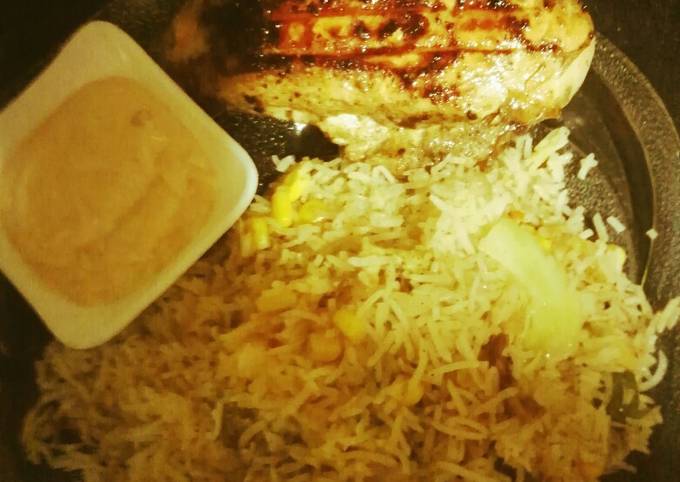 Peri peri chicken with rice