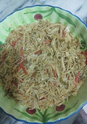 A picture of Indian Style Chowmein.